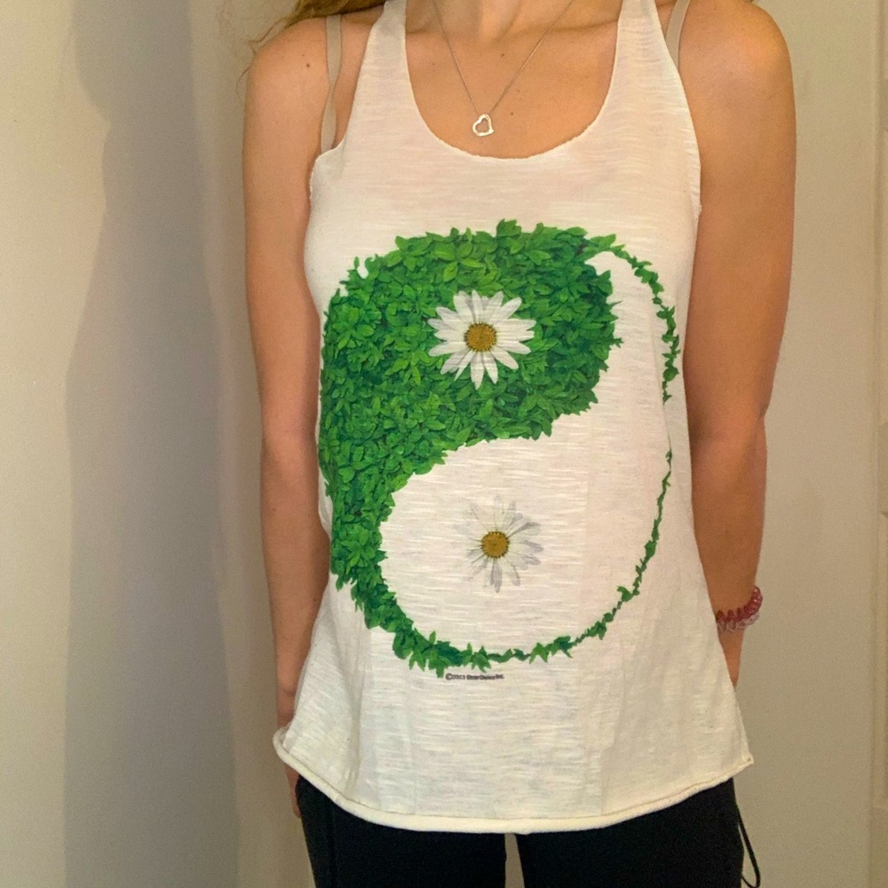 BEAR DANCE - Floral Yin Yang Racerback Tank